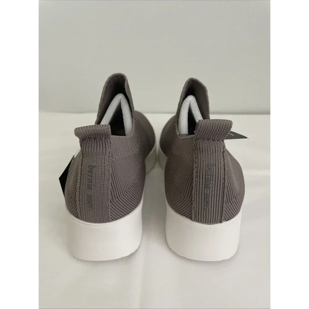 Bernie Mev New York Vegan Slip On Knit wedges Taupe Mauve Womens 39 NEW